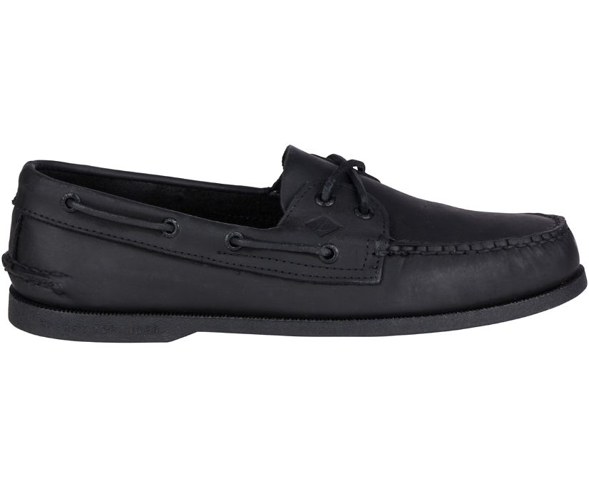 Sperry Authentic Original Leather Boat Shoes - Men's Boat Shoes - Black [JV9501782] Sperry Ireland